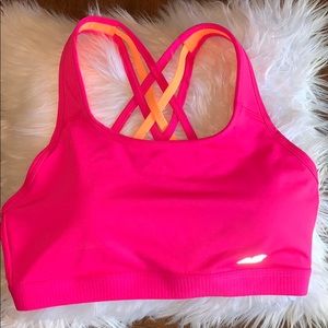 Avia hot pink and orange sports bra